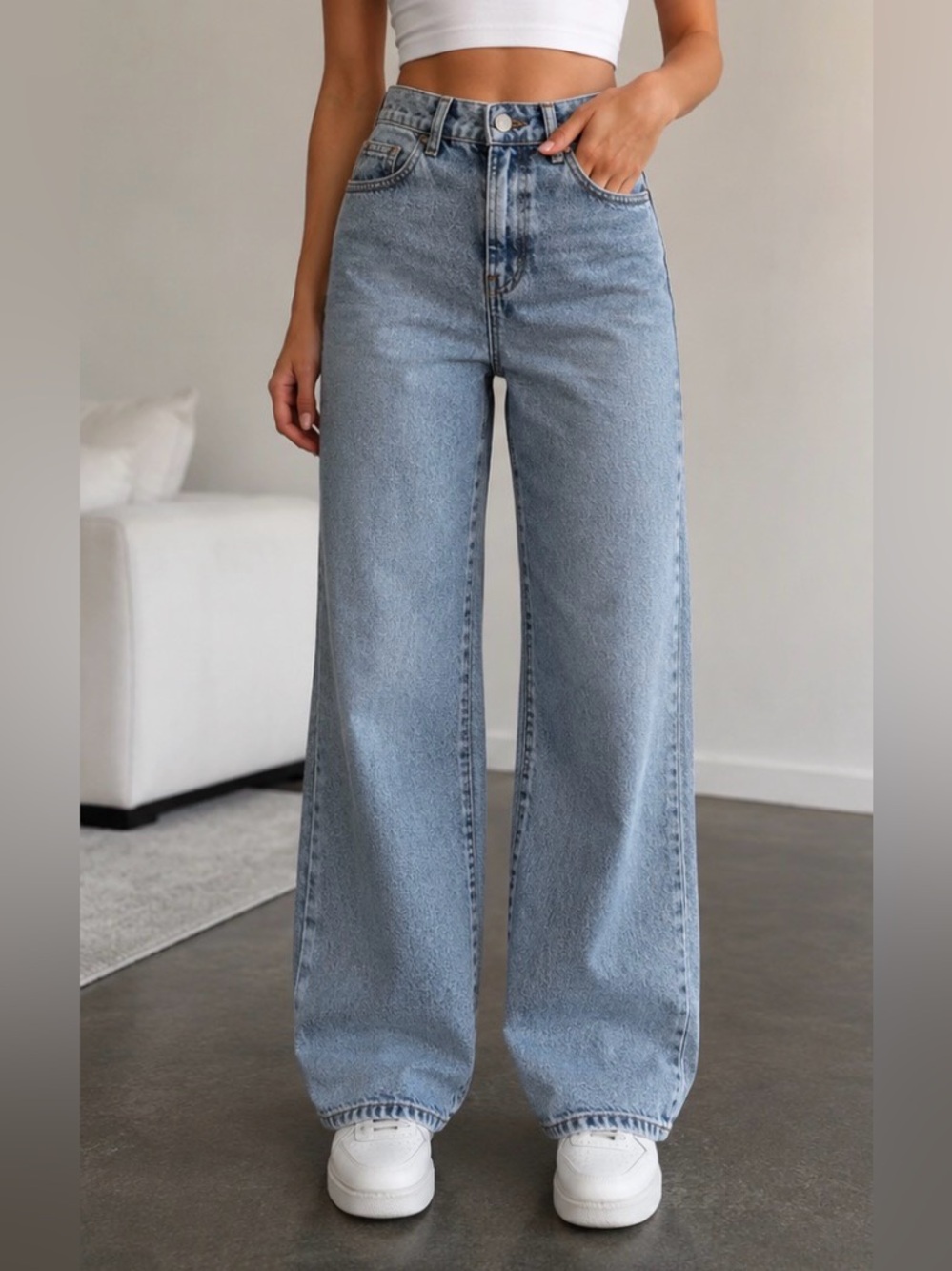EUC Habitual Size 6/28 High Rise Wide Leg Denim Jeans - Picture 2 of 9